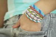 One hand with bracelet