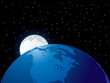 Earth and Moon vector Earth and Moon vector