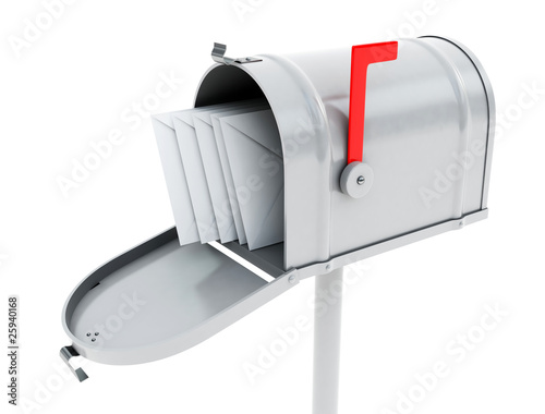 Illustration: white mailbox white mailbox