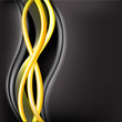 yellow wave on a black background yellow wave on a black background