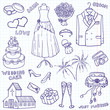 Wedding doodle illustration