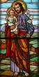 Saint Joseph holding baby Jesus