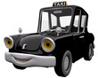 taxi side white background