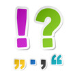 Glyphs of font in the form of stickers Glyphs of font in the form of stickers