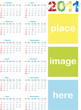 Stock Vector Illustration:Calendar grid 2011 year english