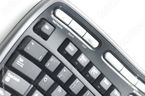 Photo: Ergonomic keyboard on white Ergonomic keyboard on white