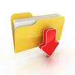 download folder icon 3d illustration download folder icon 3d illustration