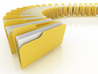 many folders on the white background many folders on the white background