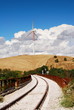 Railroad and wind turbines