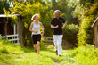 Senior couple jogging for sport