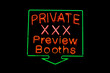 Private XXX neon sign