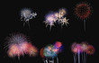 Diferentes fuegos artificiales