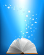 An opened magic book