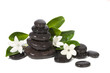 Spa still life with black stones
