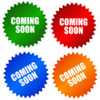 Coming soon stickers set Coming soon stickers set