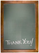 Foto: Thank You text on green blackboard with copy space Thank You text on green blackboard with copy space