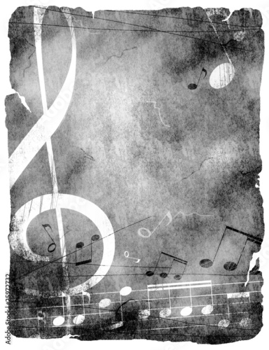 Illustration: grunge musical background grunge musical background