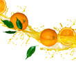 Orange juice isolated on white