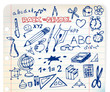 set of school doodle illustrations set of school doodle illustrations