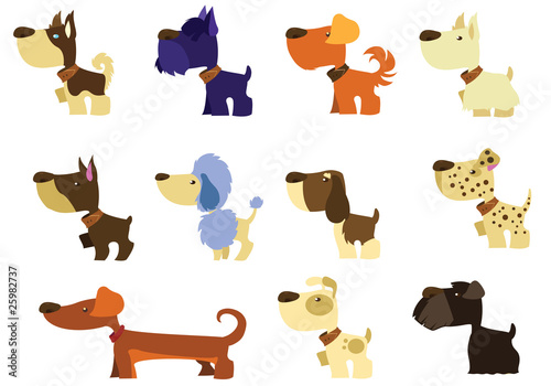 Illustration: set breeds of dog set breeds of dog