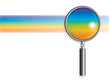 Vektor: Rainbow And Magnifying Glass Rainbow And Magnifying Glass