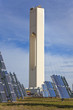 Renewable Green Energy Solar Tower Surrounded by Solar Panels
