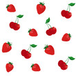 vector background with cherry and strawberry vector background with cherry and strawberry