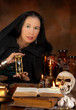 Photo: Sorceress and hourglass Sorceress and hourglass