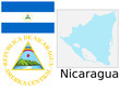 Nicaragua flag national emblem map
