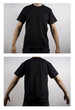 camiseta negra manga corta hombre