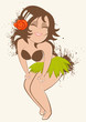 hula mädchen cartoon exotisch hula mädchen cartoon exotisch