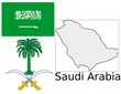 Saudi Arabia flag national emblem map