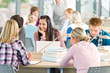 Group of students study in classroom Group of students study in classroom