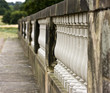 Stone balustrade pillars.