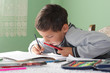 student notebooks and pens