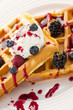 tasty waffle with fruits tasty waffle with fruits