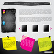 Torn website with labels Torn website with labels