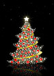 Christmas tree with black background Christmas tree with black background