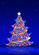 Christmas tree with blue background Christmas tree with blue background