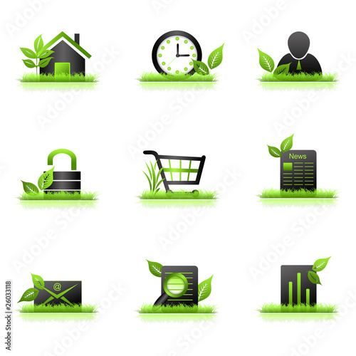 Illustration: Iconset Business grün-schwarz Iconset Business grün-schwarz