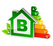 Vector: Maison énergie niveau B Maison énergie niveau B
