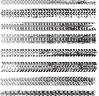 Vector dirty tire tracks