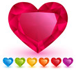 Heart-shaped gemstones set Heart-shaped gemstones set