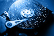 Fiber optics background with lots of light spots
