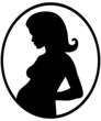 vector pregnant women silhouette