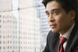 Serious Chinese businessman