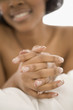 Close up of African womanÕs manicure