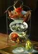Seafood on tiered serving tray