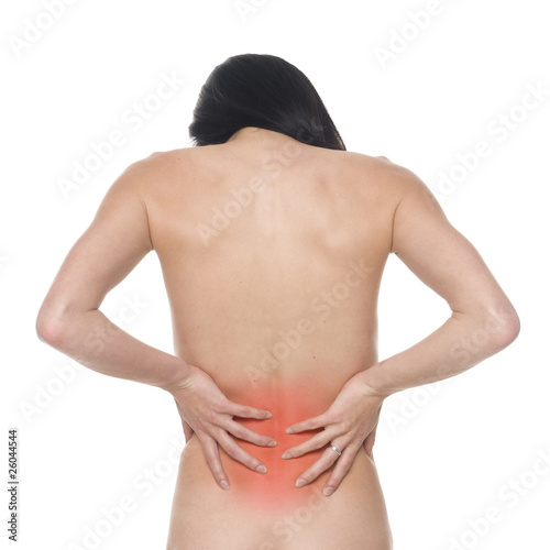 Photo: woman - lower back pain woman - lower back pain