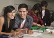 Fashion design students in classroom